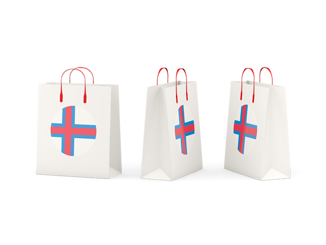Shopping bags. Download flag icon of Faroe Islands at PNG format
