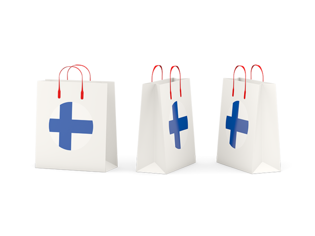 Shopping bags. Download flag icon of Finland at PNG format