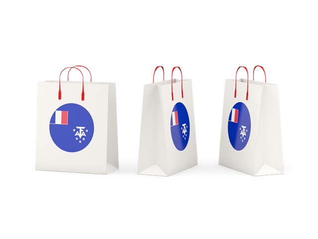 Shopping bags. Download flag icon of French Southern and Antarctic Lands at PNG format