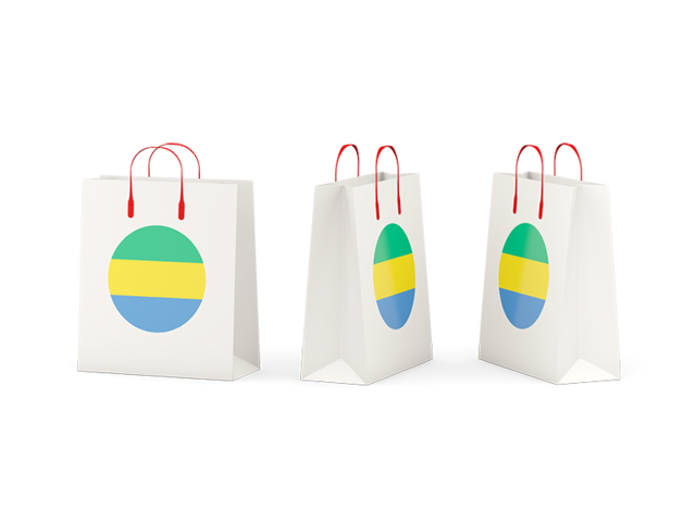 Shopping bags. Download flag icon of Gabon at PNG format