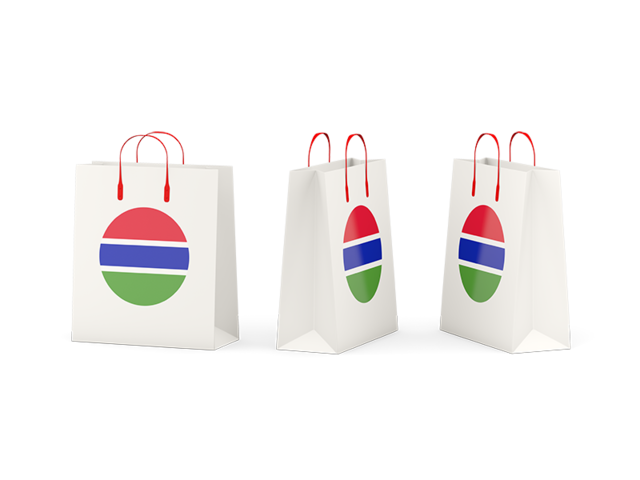 Shopping bags. Download flag icon of Gambia at PNG format