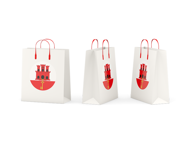 Shopping bags. Download flag icon of Gibraltar at PNG format