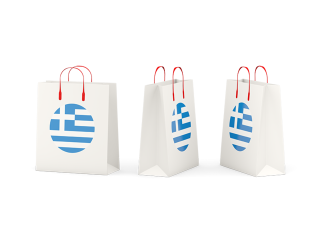 Shopping bags. Download flag icon of Greece at PNG format