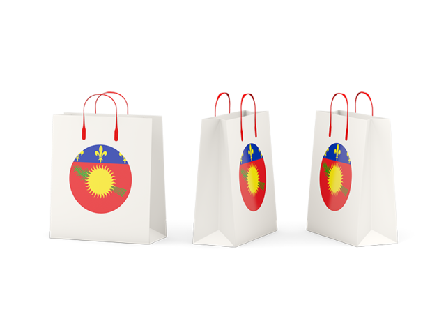 Shopping bags. Download flag icon of Guadeloupe at PNG format