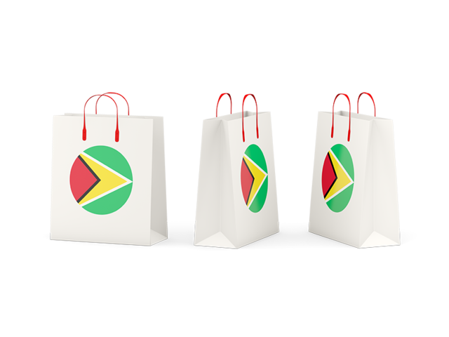 Shopping bags. Download flag icon of Guyana at PNG format