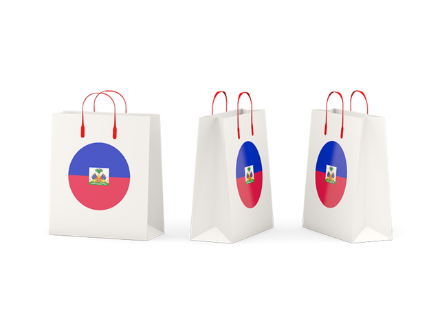 Shopping bags. Download flag icon of Haiti at PNG format