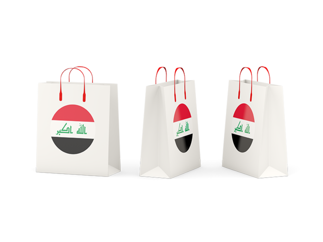 Shopping bags. Download flag icon of Iraq at PNG format