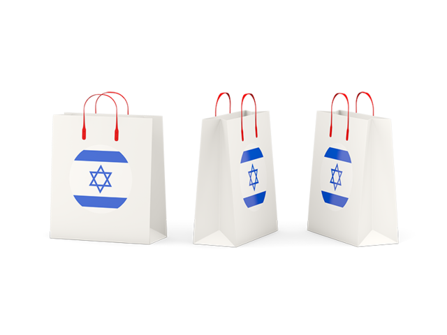 Shopping bags. Download flag icon of Israel at PNG format