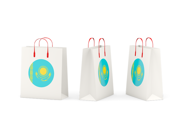 Shopping bags. Download flag icon of Kazakhstan at PNG format
