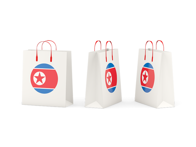 Shopping bags. Download flag icon of North Korea at PNG format