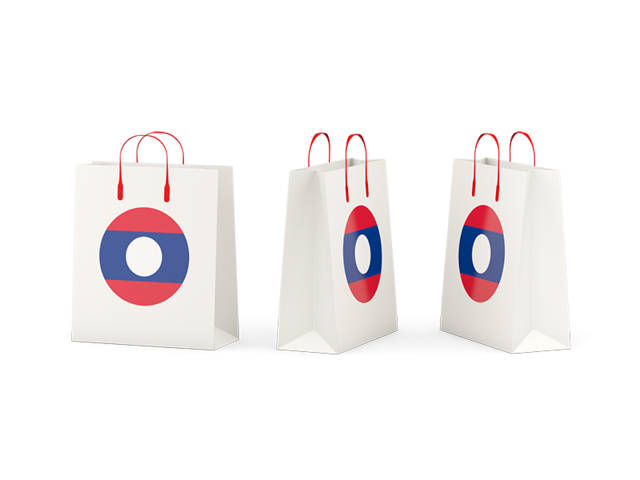 Shopping bags. Download flag icon of Laos at PNG format