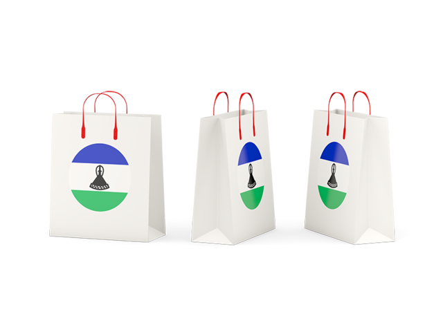 Shopping bags. Download flag icon of Lesotho at PNG format