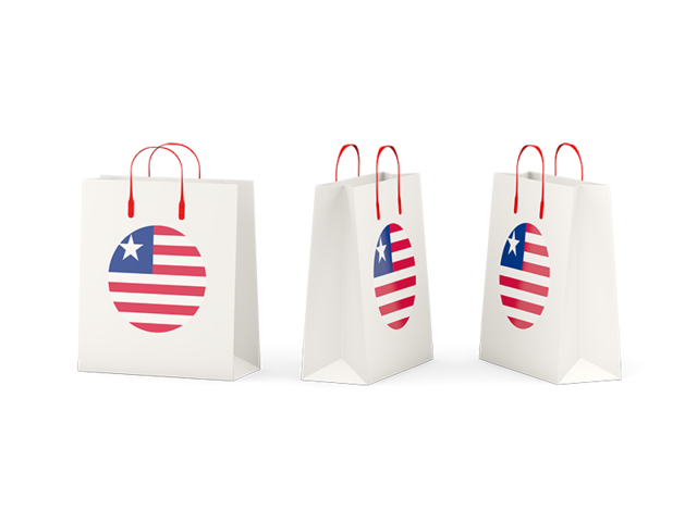 Shopping bags. Download flag icon of Liberia at PNG format