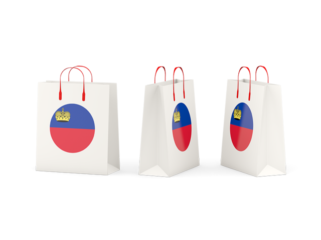 Shopping bags. Download flag icon of Liechtenstein at PNG format