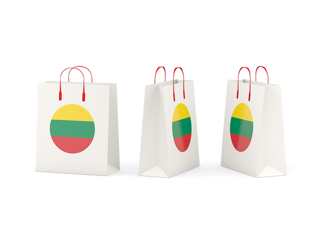 Shopping bags. Download flag icon of Lithuania at PNG format