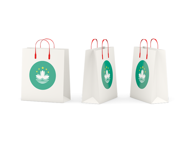 Shopping bags. Download flag icon of Macao at PNG format