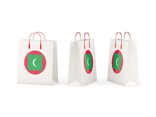 Shopping bags. Download flag icon of Maldives at PNG format