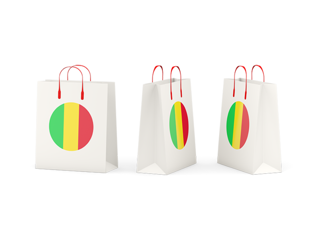 Shopping bags. Download flag icon of Mali at PNG format