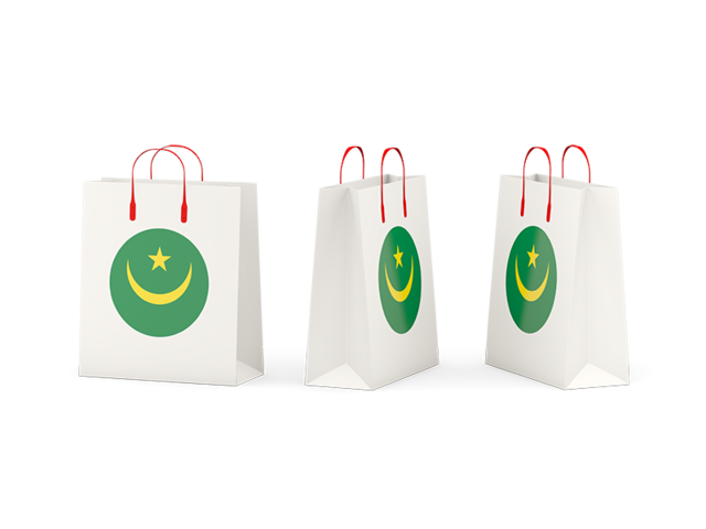 Shopping bags. Download flag icon of Mauritania at PNG format