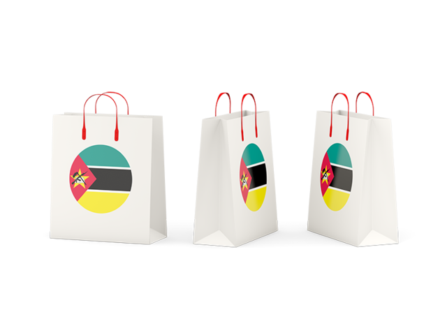 Shopping bags. Download flag icon of Mozambique at PNG format