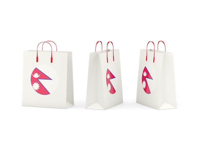 Shopping bags. Download flag icon of Nepal at PNG format
