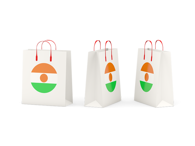 Shopping bags. Download flag icon of Niger at PNG format