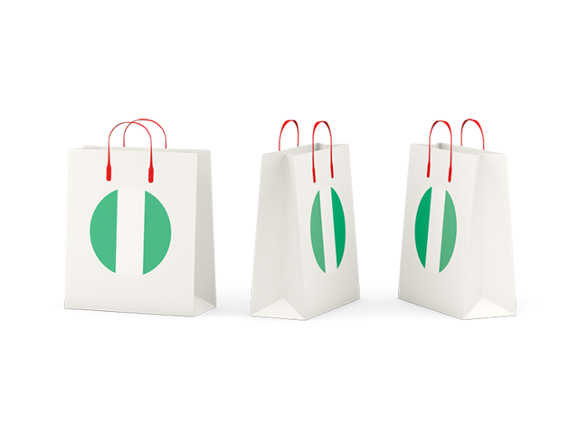 Shopping bags. Download flag icon of Nigeria at PNG format