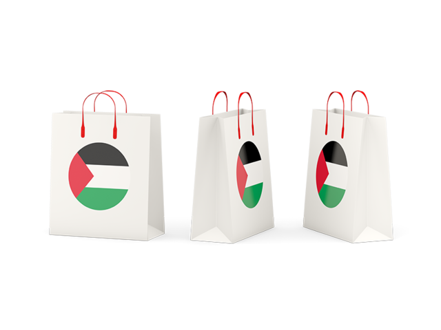 Shopping bags. Download flag icon of Palestinian territories at PNG format