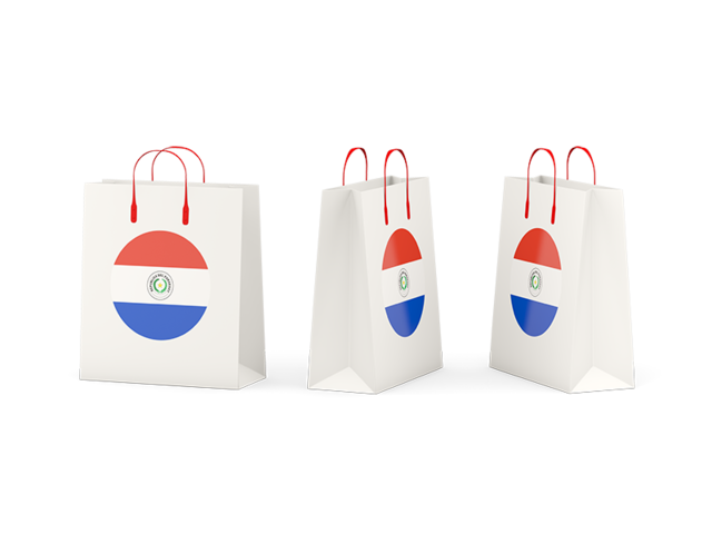 Shopping bags. Download flag icon of Paraguay at PNG format