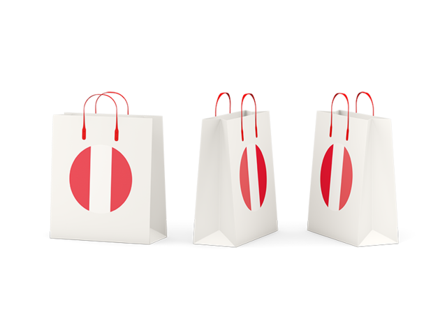 Shopping bags. Download flag icon of Peru at PNG format