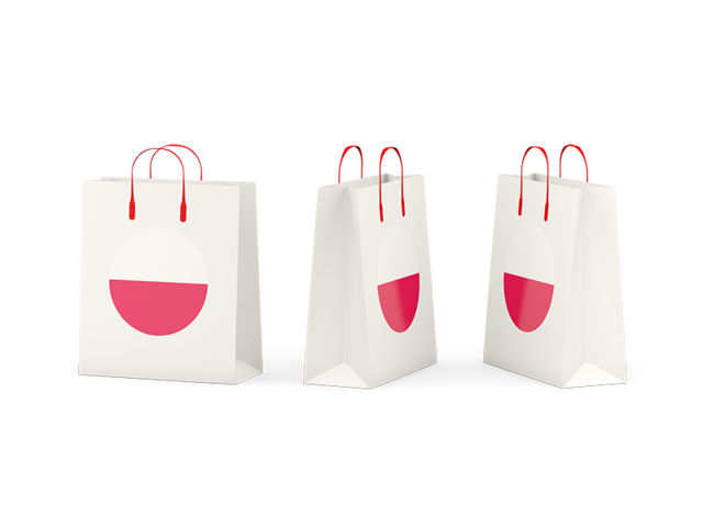 Shopping bags. Download flag icon of Poland at PNG format