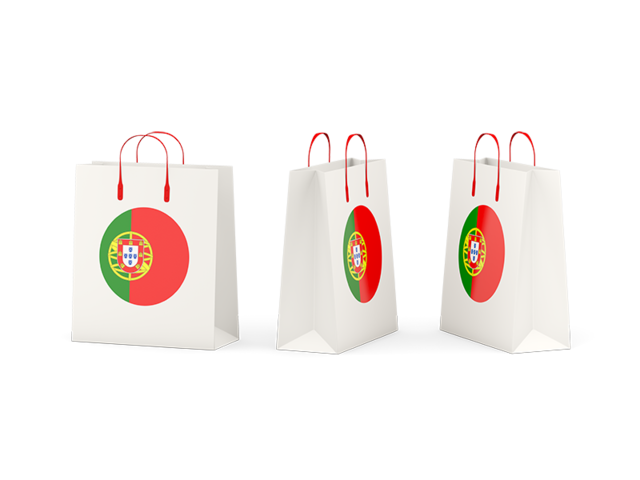 Shopping bags. Download flag icon of Portugal at PNG format