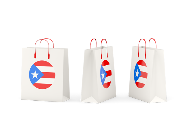 Shopping bags. Download flag icon of Puerto Rico at PNG format