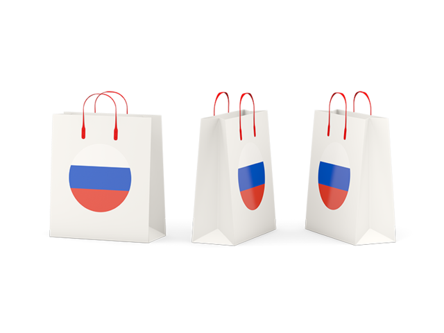Shopping bags. Download flag icon of Russia at PNG format