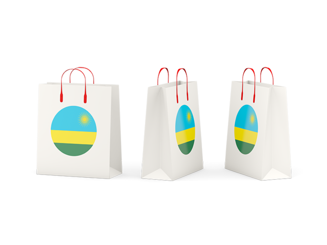 Shopping bags. Download flag icon of Rwanda at PNG format