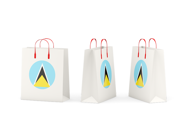 Shopping bags. Download flag icon of Saint Lucia at PNG format