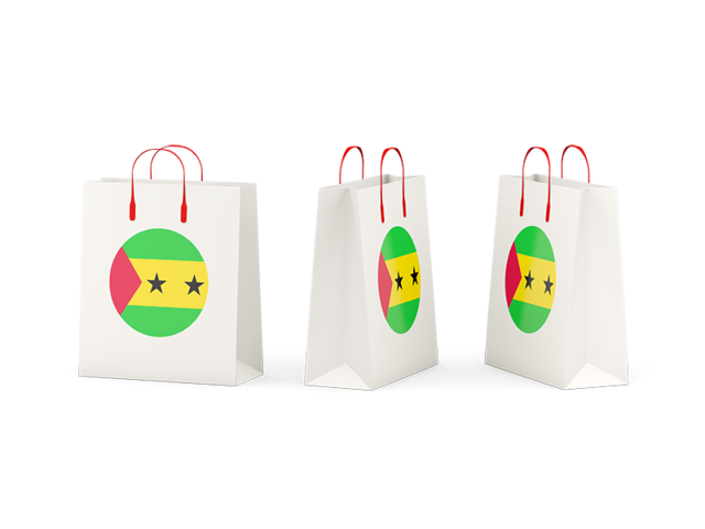 Shopping bags. Download flag icon of Sao Tome and Principe at PNG format