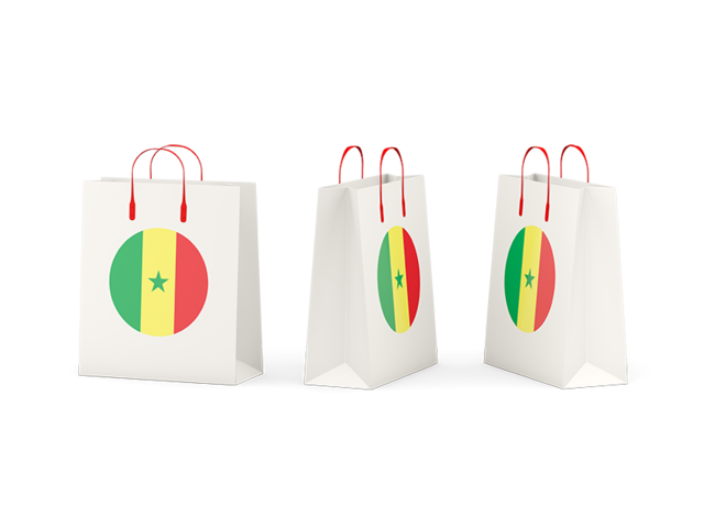 Shopping bags. Download flag icon of Senegal at PNG format