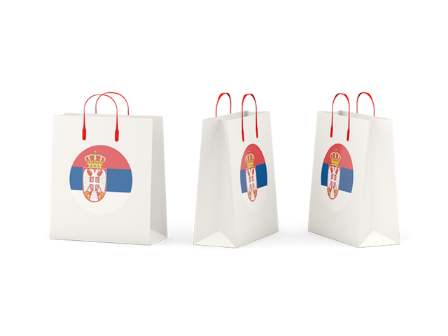 Shopping bags. Download flag icon of Serbia at PNG format