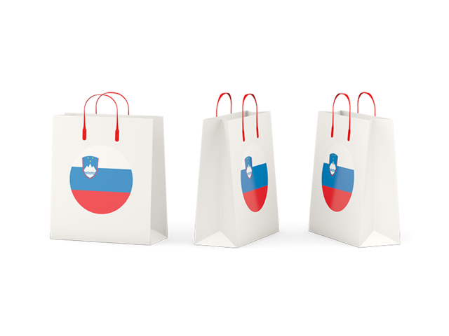 Shopping bags. Download flag icon of Slovenia at PNG format