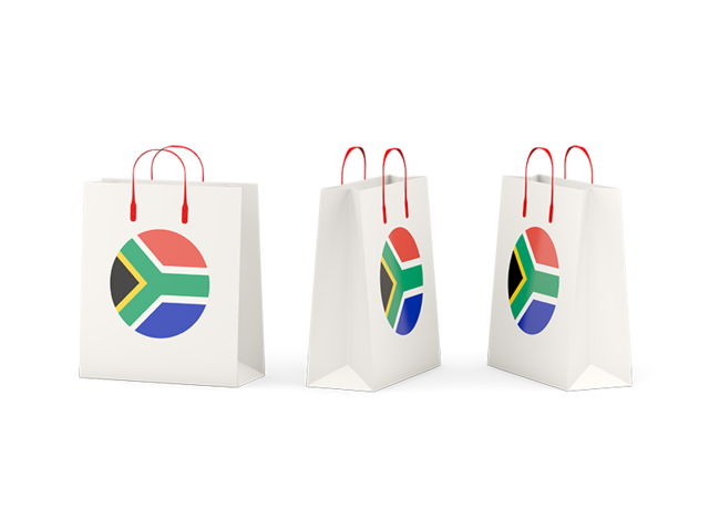 Shopping bags. Download flag icon of South Africa at PNG format