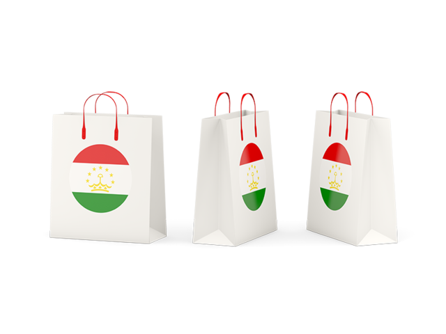 Shopping bags. Download flag icon of Tajikistan at PNG format