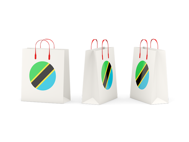 Shopping bags. Download flag icon of Tanzania at PNG format