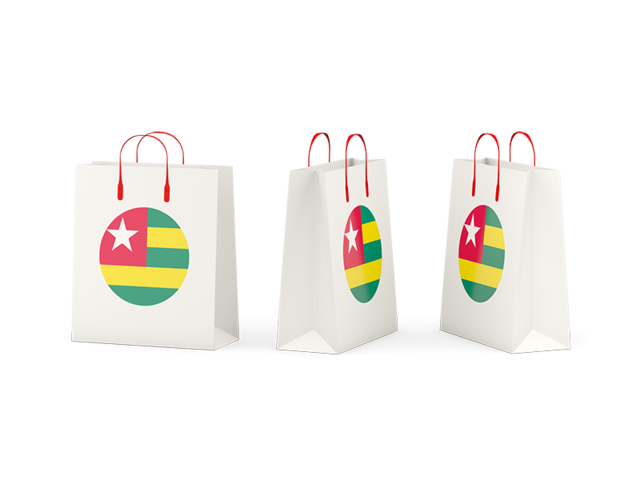 Shopping bags. Download flag icon of Togo at PNG format