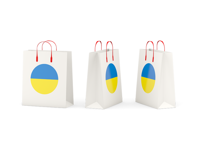 Shopping bags. Download flag icon of Ukraine at PNG format