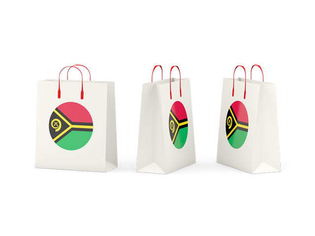 Shopping bags. Download flag icon of Vanuatu at PNG format