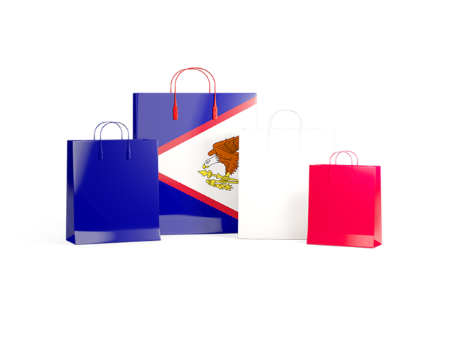 Shopping bags with flag. Download flag icon of American Samoa at PNG format
