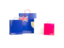 Anguilla. Shopping bags with flag. Download icon.