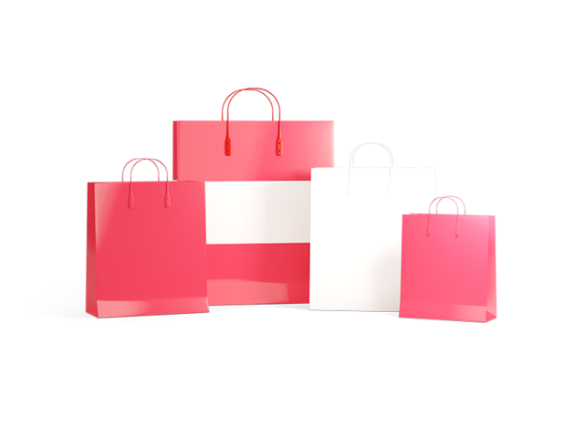 Shopping bags with flag. Download flag icon of Austria at PNG format