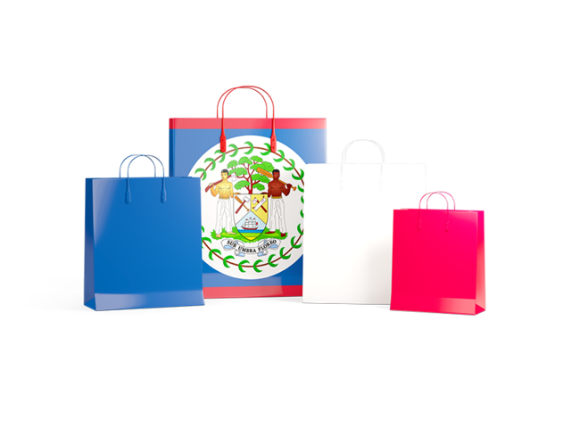 Shopping bags with flag. Download flag icon of Belize at PNG format